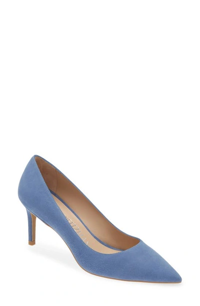 Stuart Weitzman Linsi 75 Pump In Blue Steel