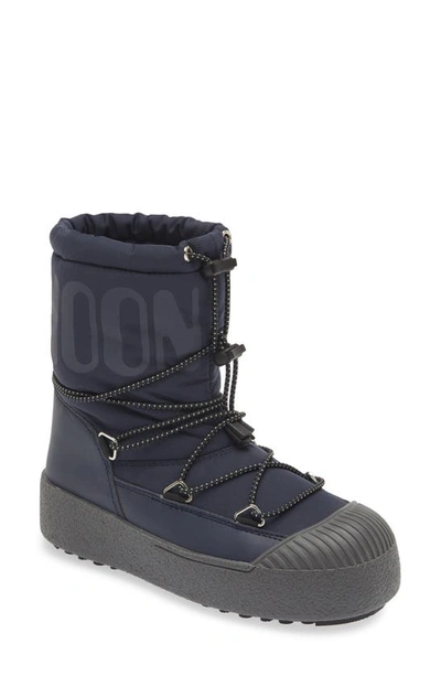 Moon Boot ® Kids' Polar Water Repellent Winter Boot In Blue