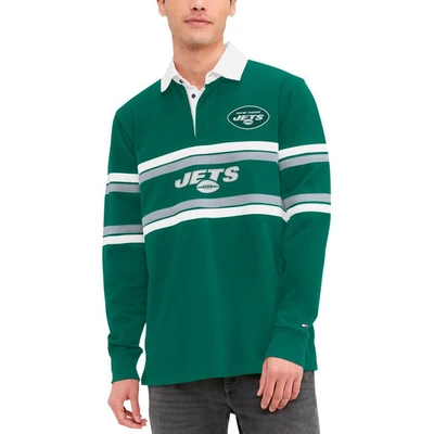 Tommy Hilfiger Green New York Jets Cory Varsity Rugby Long Sleeve T-shirt