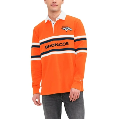 Tommy Hilfiger Orange Denver Broncos Cory Varsity Rugby Long Sleeve T-shirt