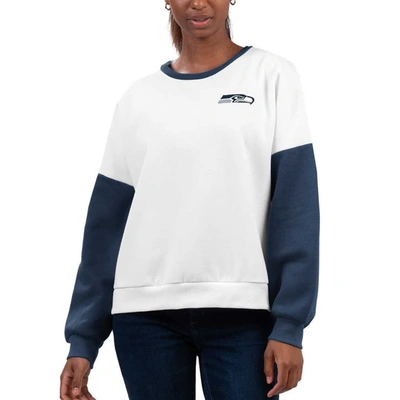 G-iii 4her By Carl Banks White Seattle Seahawks A-game Pullover Sweatshirt