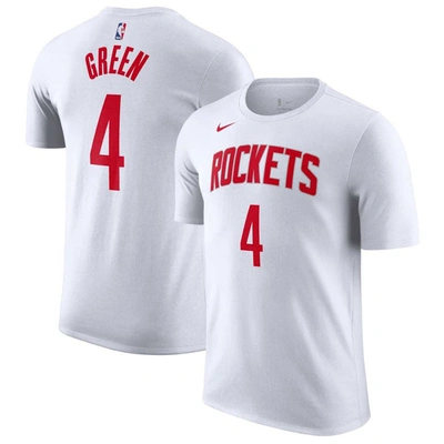 Nike Men's  Jalen Green White Houston Rockets 2022/23 Name And Number T-shirt