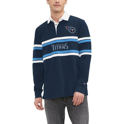 Tommy Hilfiger Navy Tennessee Titans Cory Varsity Rugby Long Sleeve T-shirt