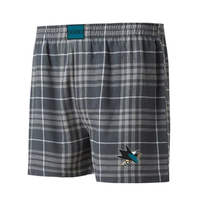Concepts Sport Charcoal/gray San Jose Sharks Concord Flannel Boxers