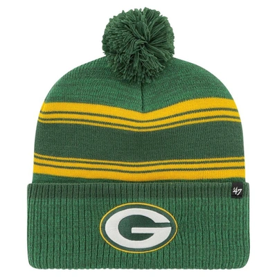 47 ' Green Green Bay Packers Fadeout Cuffed Knit Hat With Pom