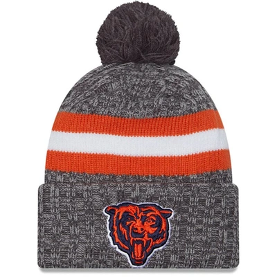New Era Grey Chicago Bears 2023 Sideline Sport Cuffed Pom Knit Hat