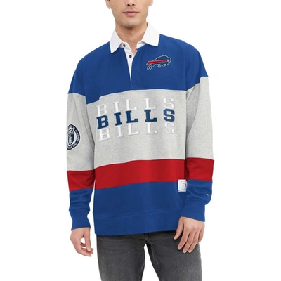 Tommy Hilfiger Royal Buffalo Bills Connor Oversized Rugby Long Sleeve Polo In Wedge Blue/ivory Petal