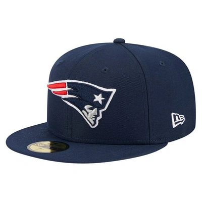 New Era Navy New England Patriots  Main 59fifty Fitted Hat