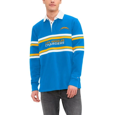 Tommy Hilfiger Powder Blue Los Angeles Chargers Cory Varsity Rugby Long Sleeve T-shirt