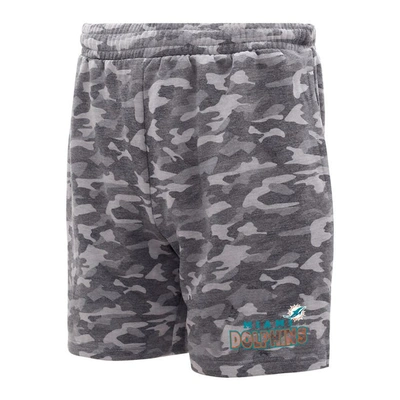 Concepts Sport Charcoal Miami Dolphins Biscayne Camo Shorts