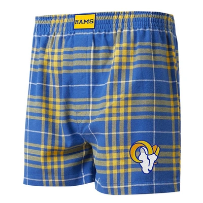 Concepts Sport Royal/gold Los Angeles Rams Concord Flannel Boxers