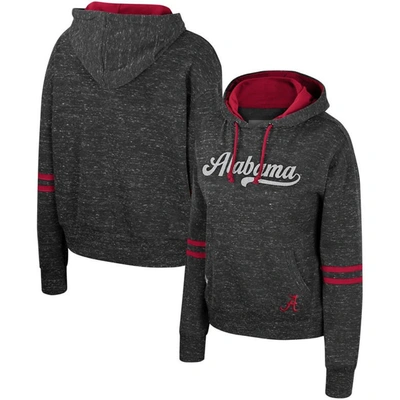Colosseum Charcoal Alabama Crimson Tide Catherine Speckle Pullover Hoodie