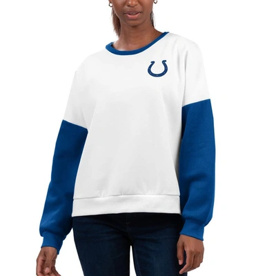 G-iii 4her By Carl Banks White Indianapolis Colts A-game Pullover Sweatshirt