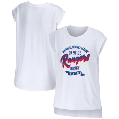 Wear By Erin Andrews White New York Rangers Domestic Tank Top