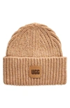 Ugg Chunky Rib Beanie In Camel