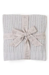 Barefoot Dreams Waffle Knit Baby Blanket In Fog Gray