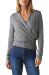 Michael Stars India Surplice Sweater In Gunmetal