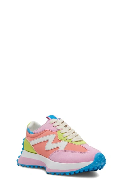 Steve Madden Kids' Jcampo Trainer In Bright Multi Pink