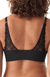 True & Co. True Body Boost Triangle Lace Convertible Strap Bra In Black
