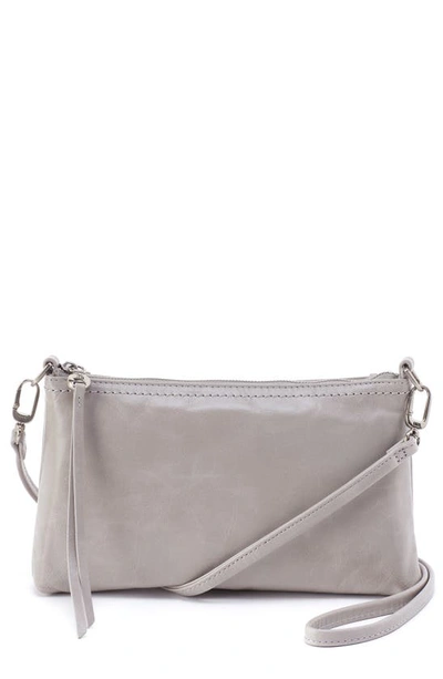 Hobo Darcy Convertible Leather Crossbody Bag In Light Grey