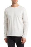 John Varvatos Crewneck Long Sleeve T-shirt In Salt