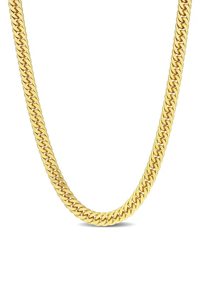 Delmar Double Curb Link Chain Necklace In Burgundy