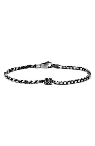 Delmar Half Rope Half Box Bracelet In Metallic