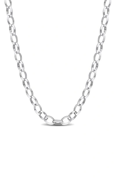 Delmar Rolo Chain Necklace In Silver