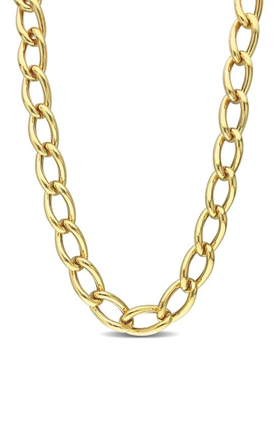 Delmar Hollow Link Chain Necklace In Gold
