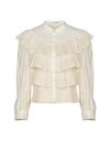 Vilshenko Solid Colour Shirts & Blouses In Ivory