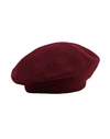 8 By Yoox Recycled Wool Beret Hat Burgundy Size Onesize Recycled Wool In Red
