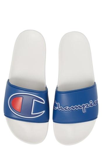 baby blue champion slides