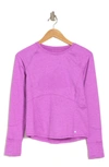 Layer 8 Long Sleeve Compression Top In Orchid Star Heather