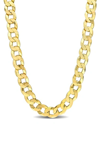 Delmar Flat Curb Chain Necklace In Gold