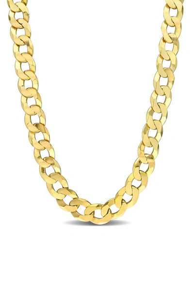Delmar Flat Curb Chain Necklace In Yellow