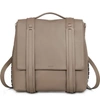 Allsaints Fin Leather Backpack - Brown In Almond Brown