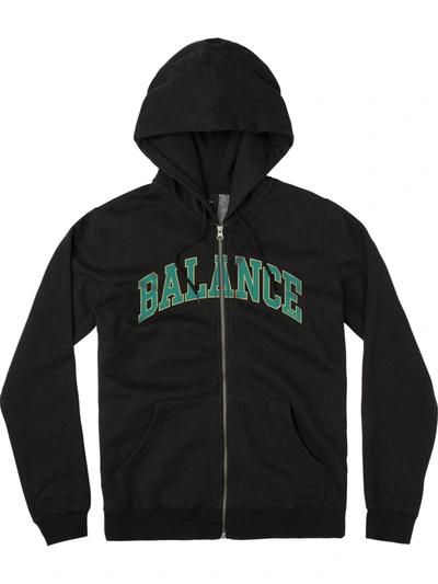 Rvca Balance Mens Sweatshirt Cozy Zip Hoodie In Black