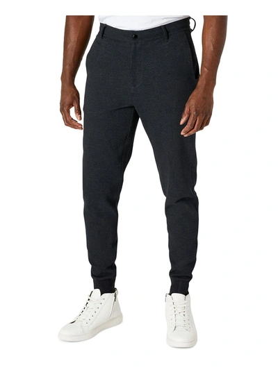 Kenneth Cole Mens Knit Twill Jogger Pants In Black