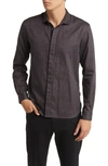 John Varvatos Rodney Cotton Button-up Shirt In Black