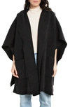 Saachi Oversize Hooded Topper In Black