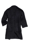 Saachi Knit Open Front Cardigan In Black