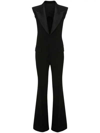 Victoria Beckham Tuxedo Straight-leg Jumpsuit In Black  