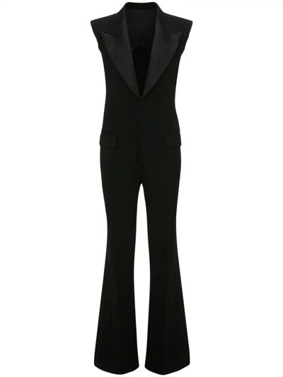 Victoria Beckham Tuxedo Straight-leg Jumpsuit In Black