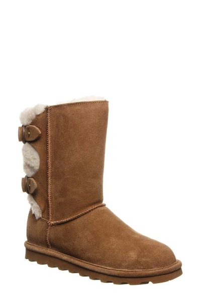 Bearpaw Eloise Faux Fur Buckled Strap Boot In Hickory