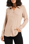 Nzt By Nic+zoe Sweet Dreams Button-up Shirt In Natural
