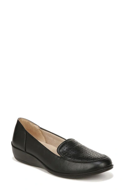 Lifestride India Perforated Wedge Flat In Black