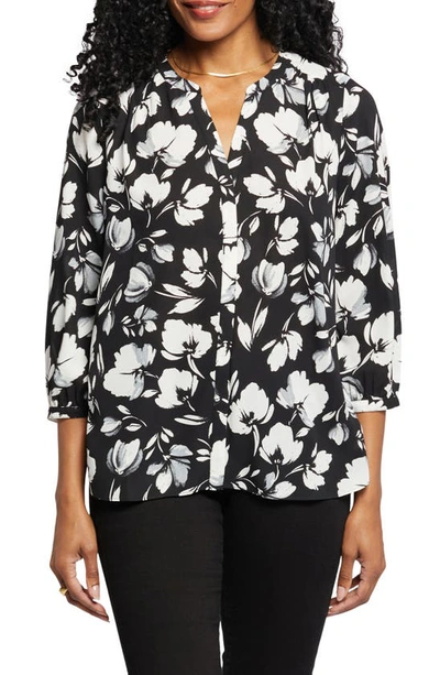 Nydj Pintuck Blouse In Bellefontaine