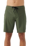 O'neill Hyperfreak Heat Solid Board Shorts In Dark Olive