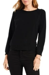Nic + Zoe Here & There Cotton Blend Sweater In Black Onyx