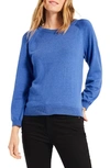 Nic + Zoe Here & There Cotton Blend Sweater In Gulf